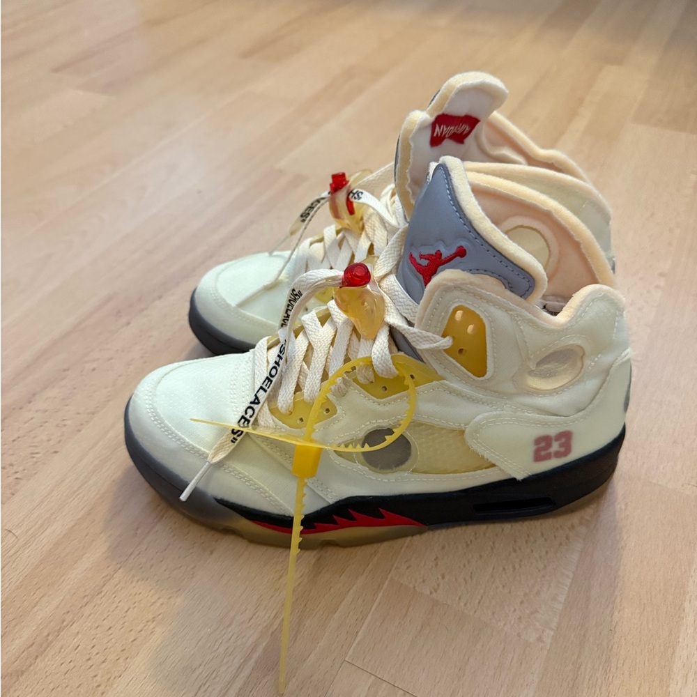 Nike Air Jordan 5 with Red and Yellow Accents